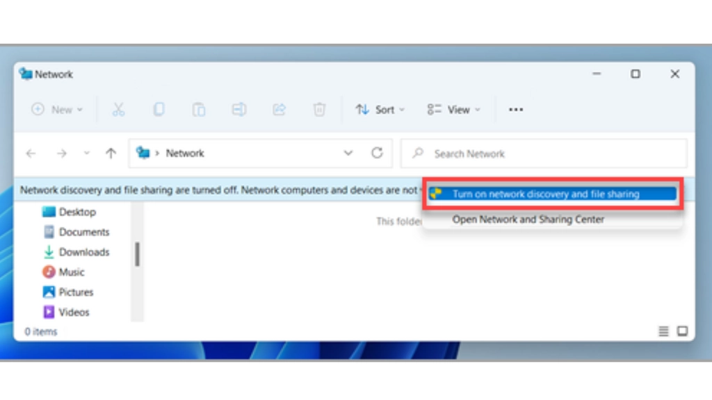 cửa sổ File Explorer đang duyệt Network, hiển thị danh sách máy tính trong mạng LAN.