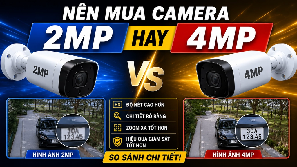 Nên mua camera 2MP hay 4MP