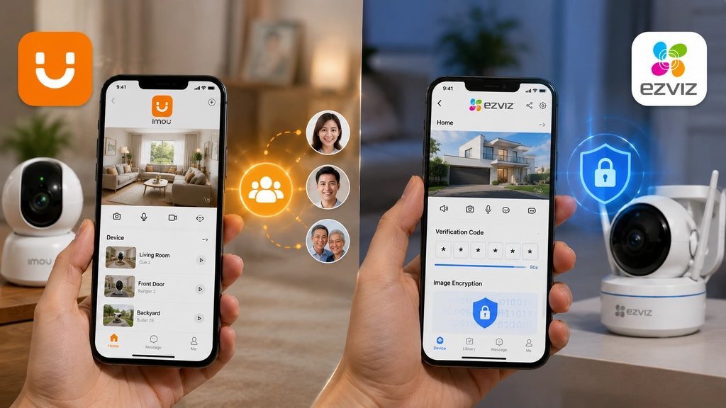 So sánh camera Imou và Ezviz về phần mềm bảo mật