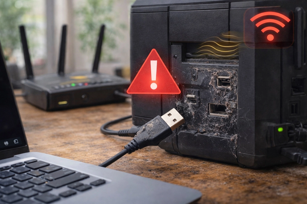 Lỗi kết nối giữa máy in và thiết bị máy tính