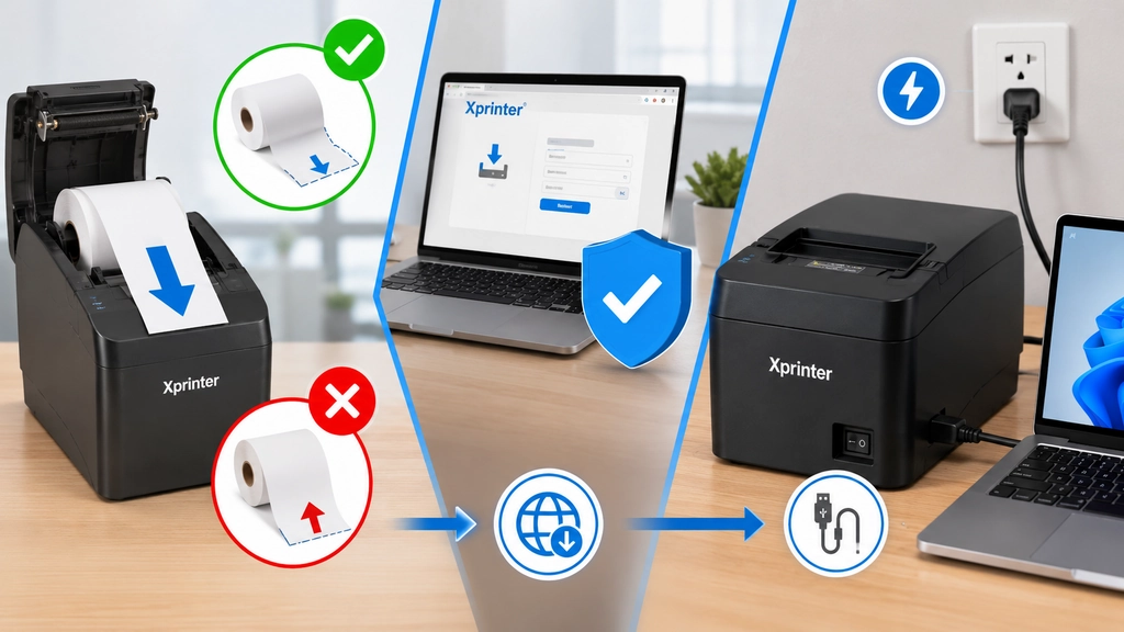 Chuẩn bị công cụ cài đặt máy in bill Xprinter