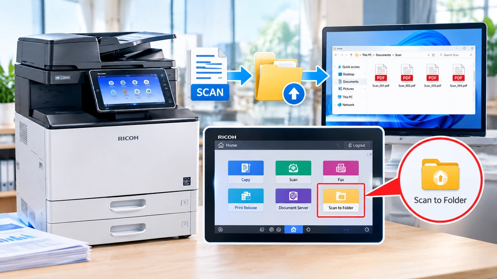 Ảnh: thumbnail Hướng dẫn cài đặt scan to folder cho máy Ricoh