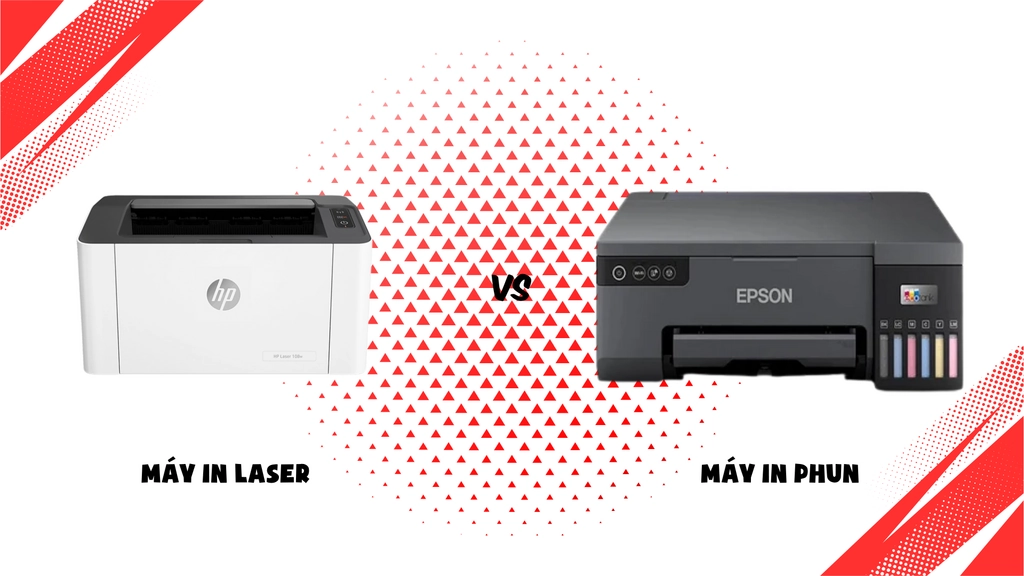So sánh chi tiết máy in laser và máy in phun