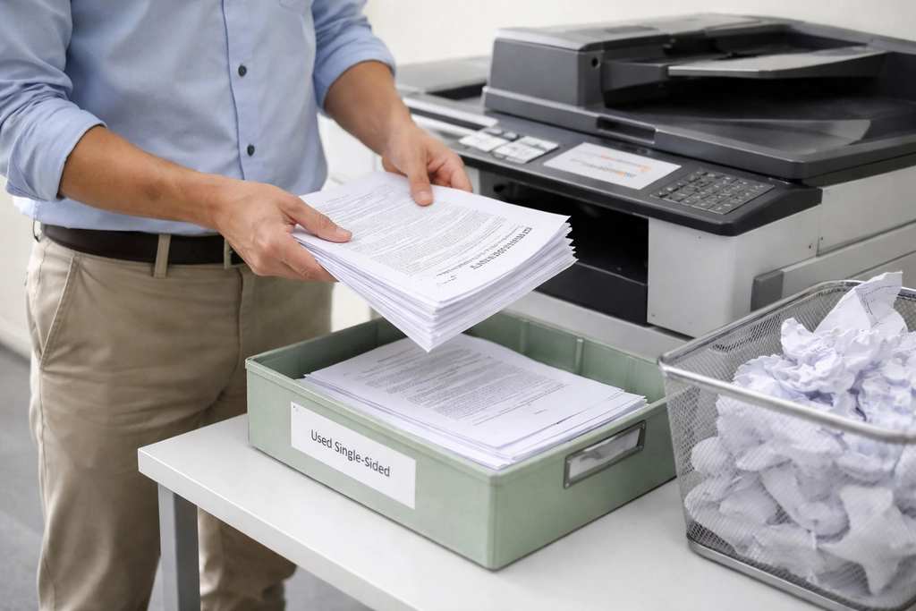 Tận dụng tối đa giấy đã photo một mặt