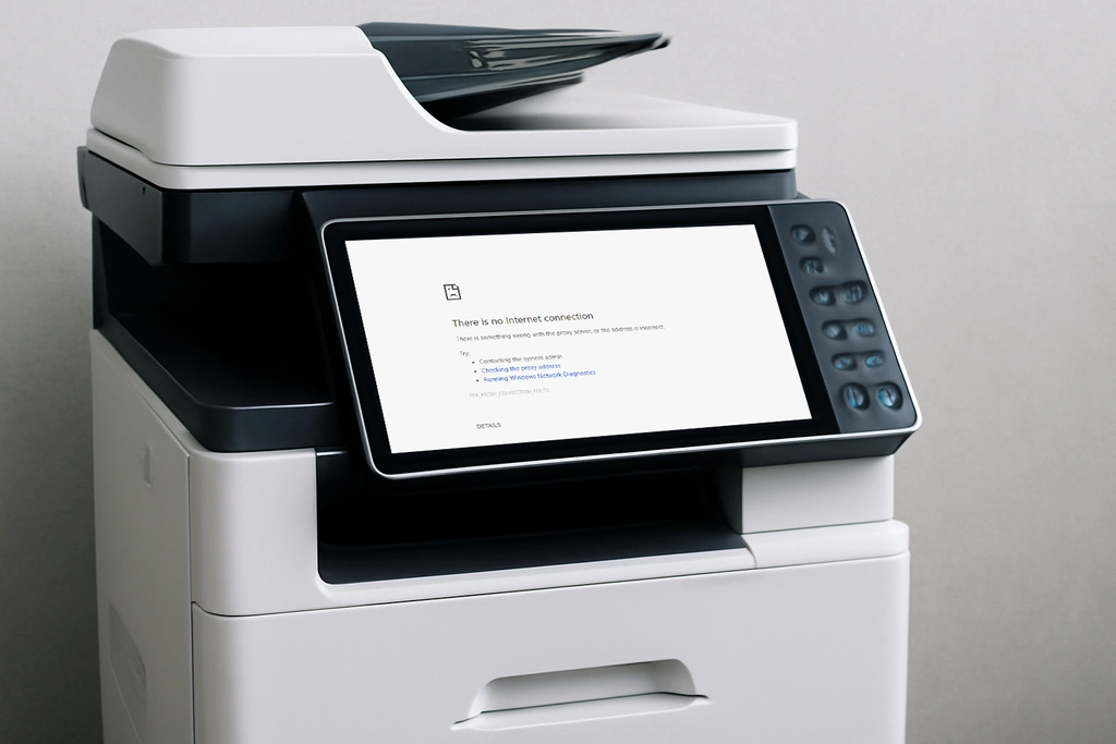 Lỗi kết nối mạng Internet (Các dòng máy photo có kết nối mạng)