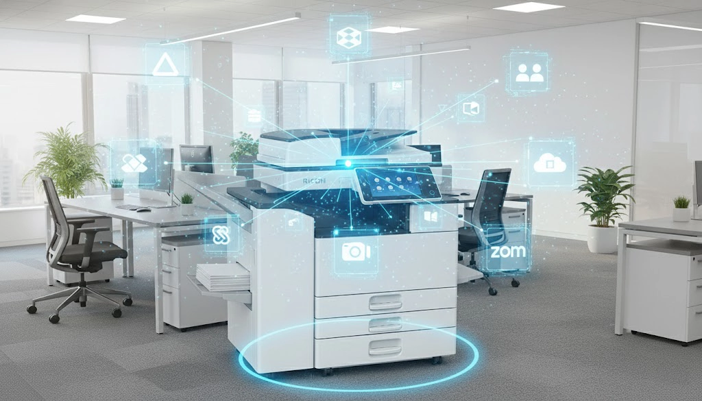 Máy photocopy tích hợp với các nền tảng làm việc số