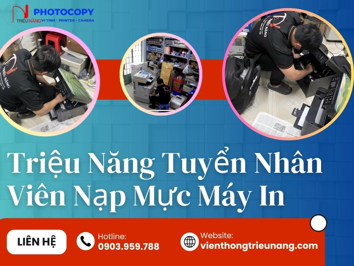 Tuyển nhân viên nạp mực máy in