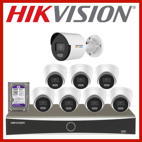 Trọn Bộ 8 Camera Ip Hikvision 2.0Mp (Hik-2711112)